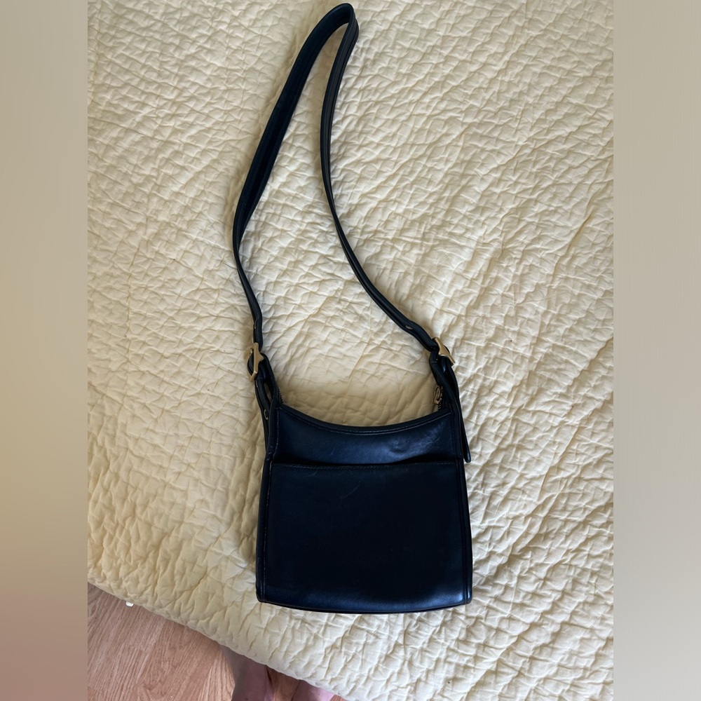 Coach Crossbody Purse - Black Leather